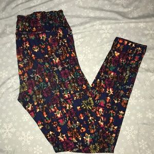 Blue multi Lularoe leggings OS